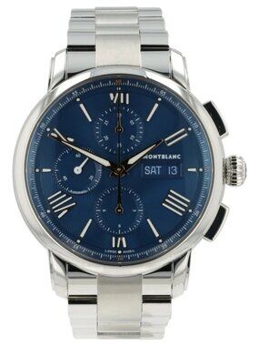 Montblanc Star Legacy Blue Dial Stainless Steel 42mm Automatic Mens Watch